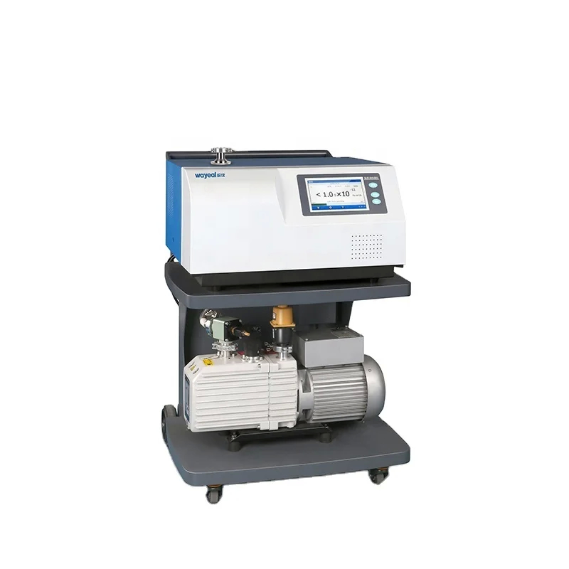 Detector de fugas de helio de 1500 Pa con tiempo de respuesta, fuente de iones doble e interfaz multilingüe